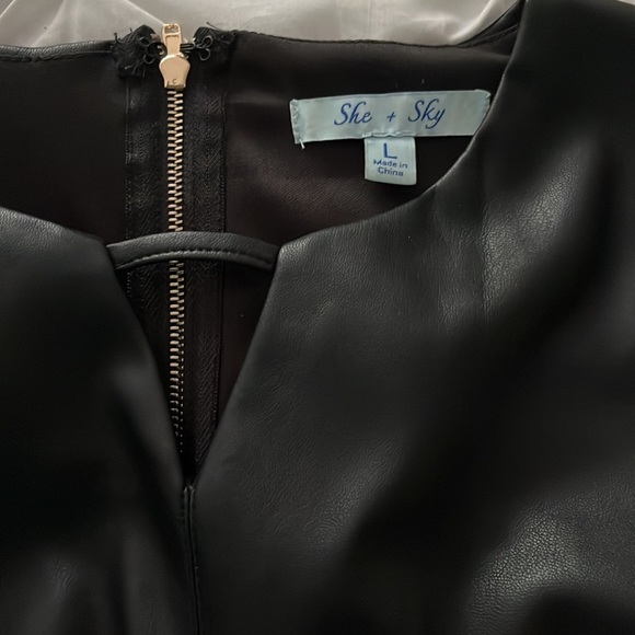 She & Sky leather dress (Large) - Picture 2 of 3